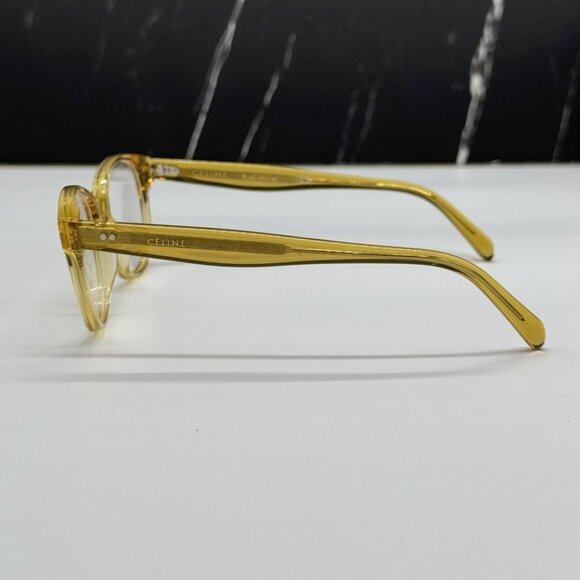NEW CELINE CL50007I 039 GOLD ROUND UNISEX CELINE EYEGLASSES - Picture 7 of 10